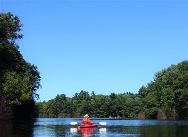 Kayaker, south-shattuck-lake