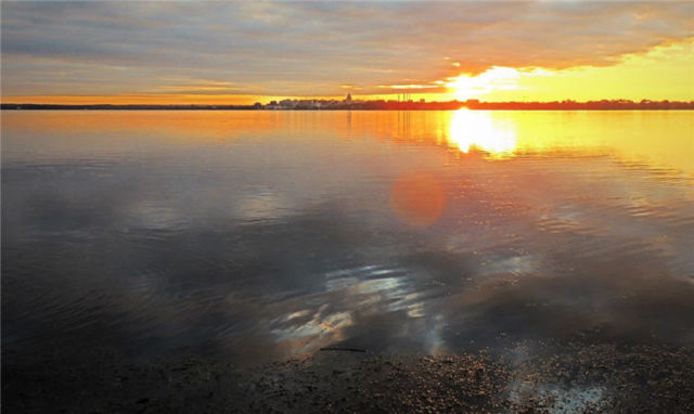 Sunset, lake-monona